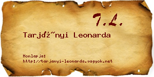 Tarjányi Leonarda névjegykártya